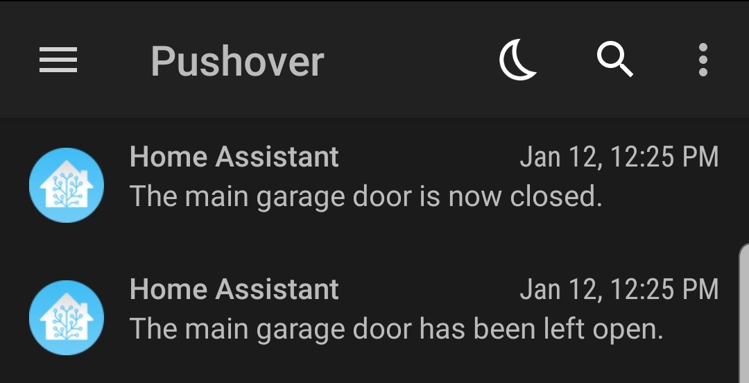 Alert for Open Garage Door
